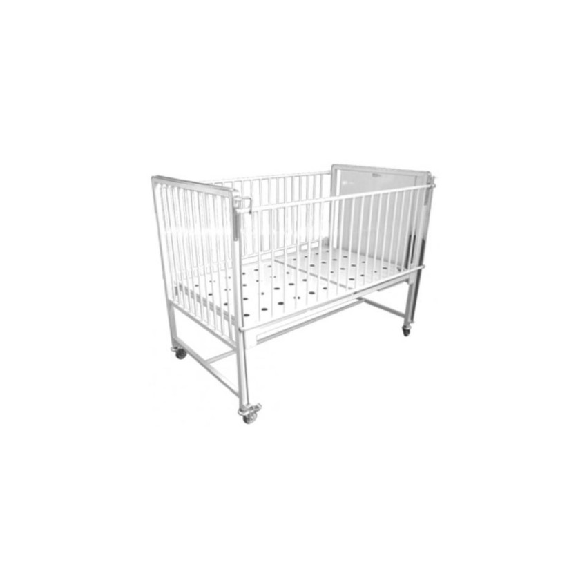 CAMA CUNA METALICA RODABLE PARA NINOS